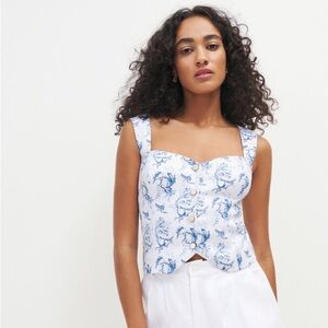 Reformation KIMBERLY LINEN TOP